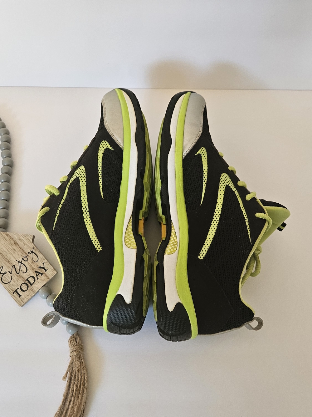 ABEO Aero Ankaa Women's Size 9 Black Lime Green Athletic Running Shoes Vibram - Picture 4 of 15